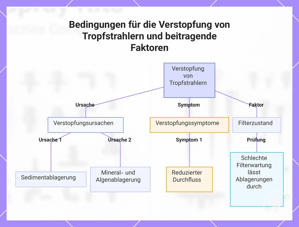 Bedingungen für die Verstopfung von Tropfstrahlern und beitragende Faktoren