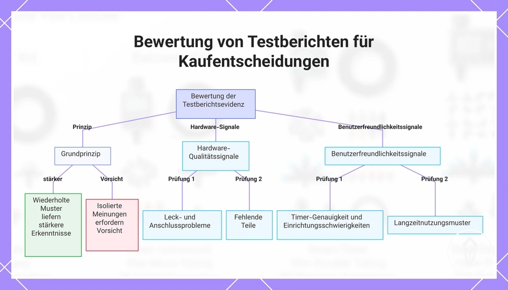 Bewertung von Testberichten für Kaufentscheidungen