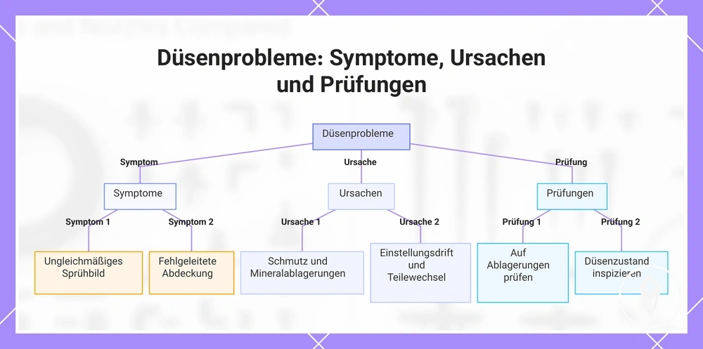 Düsenprobleme: Symptome, Ursachen und Prüfungen