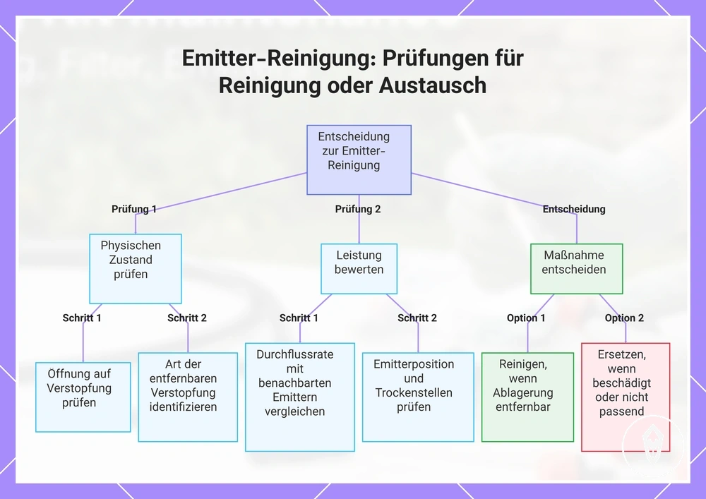 Emitter-Reinigung: Prüfungen für Reinigung oder Austausch