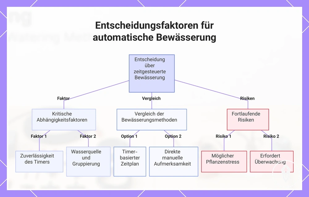 Entscheidungsfaktoren für automatische Bewässerung