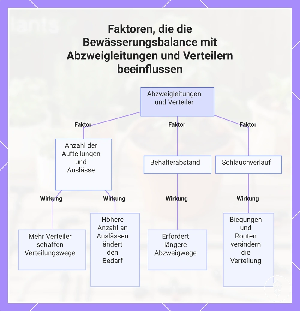 Faktoren, die die Bewässerungsbalance mit Abzweigleitungen und Verteilern beeinflussen