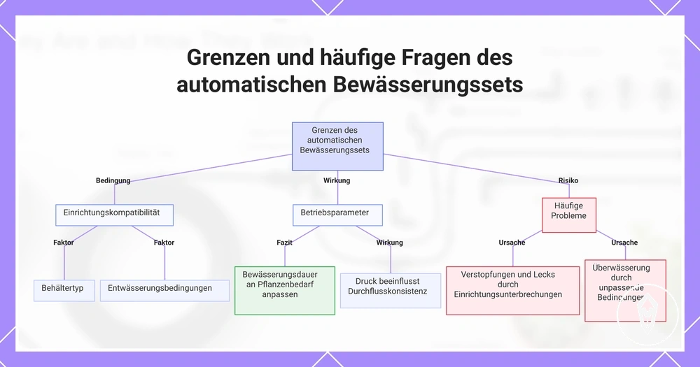 Grenzen und häufige Fragen des automatischen Bewässerungssets