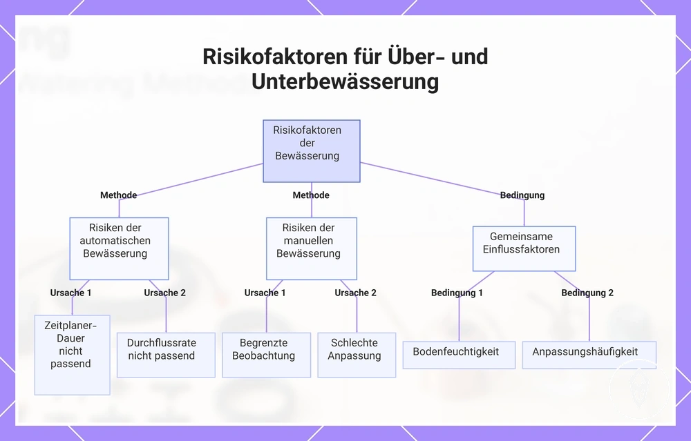 Risikofaktoren für Über- und Unterbewässerung