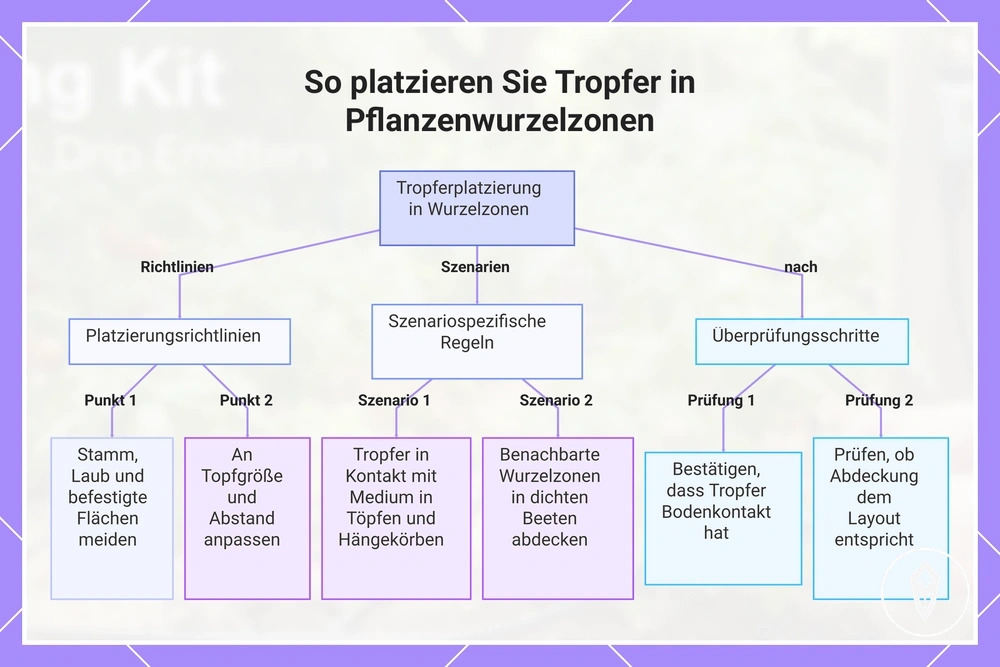 So platzieren Sie Tropfer in Pflanzenwurzelzonen