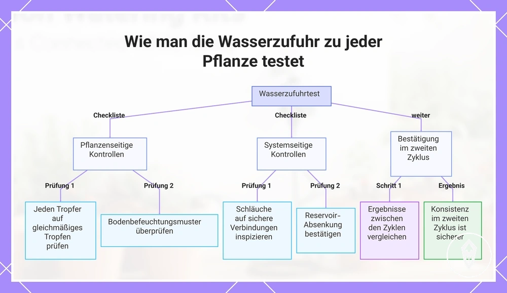 Wie man die Wasserzufuhr zu jeder Pflanze testet