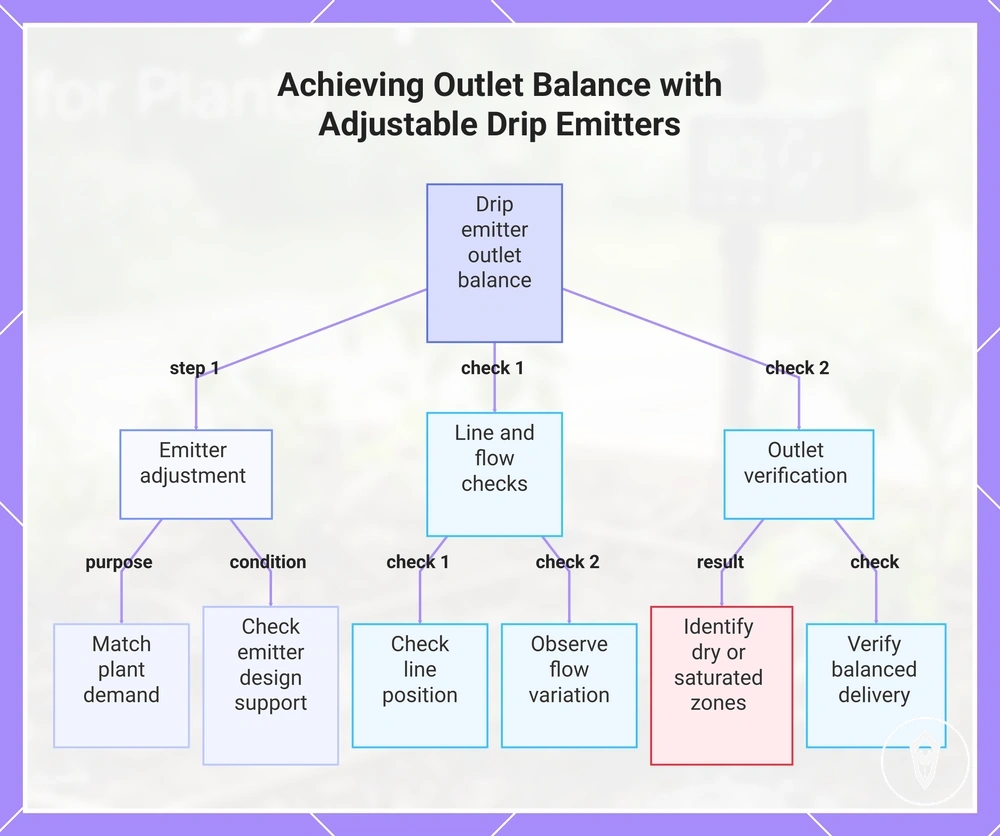 Achieving Outlet Balance with Adjustable Drip Emitters