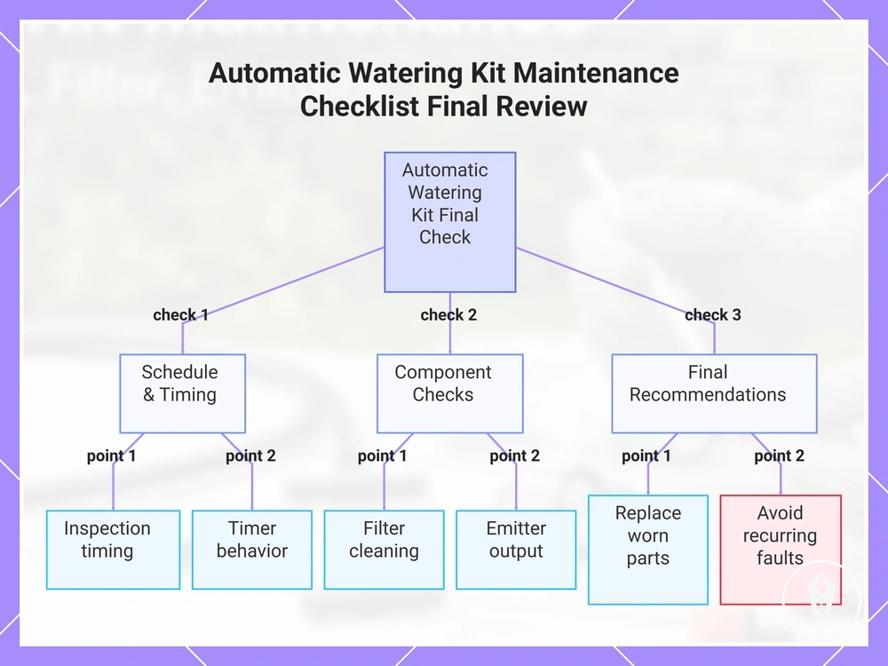Automatic Watering Kit Maintenance Checklist Final Review
