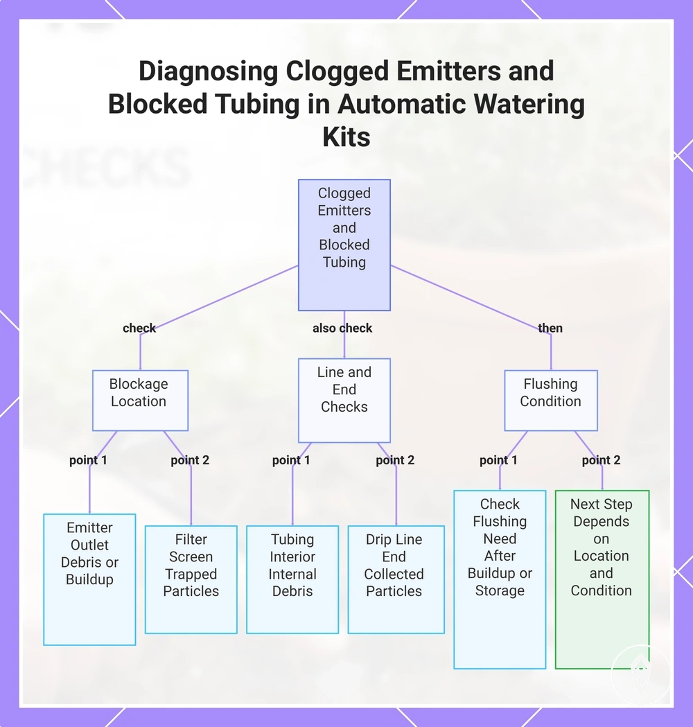 Diagnosing Clogged Emitters and Blocked Tubing in Automatic Watering Kits