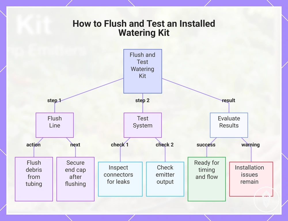 How to Flush and Test an Installed Watering Kit