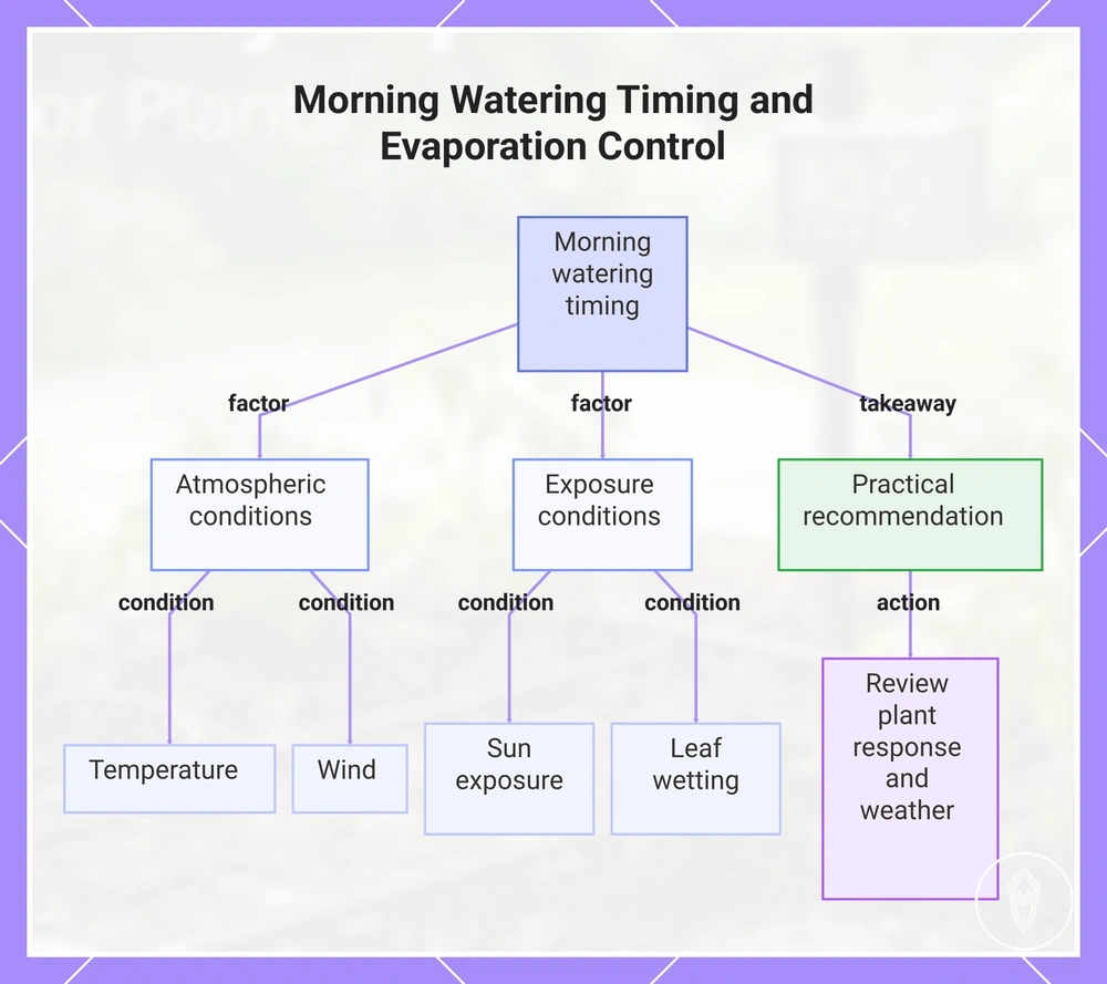 Morning Watering Timing and Evaporation Control