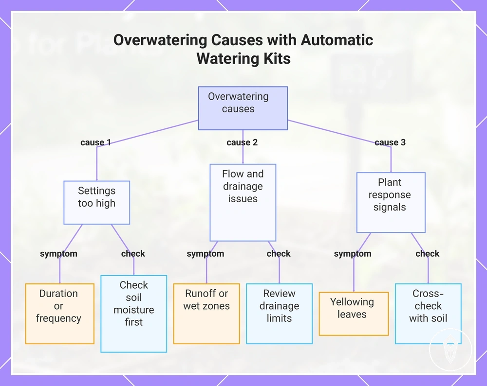 Overwatering Causes with Automatic Watering Kits