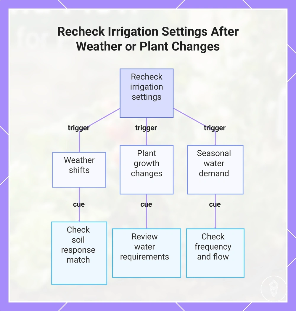 Recheck Irrigation Settings After Weather or Plant Changes