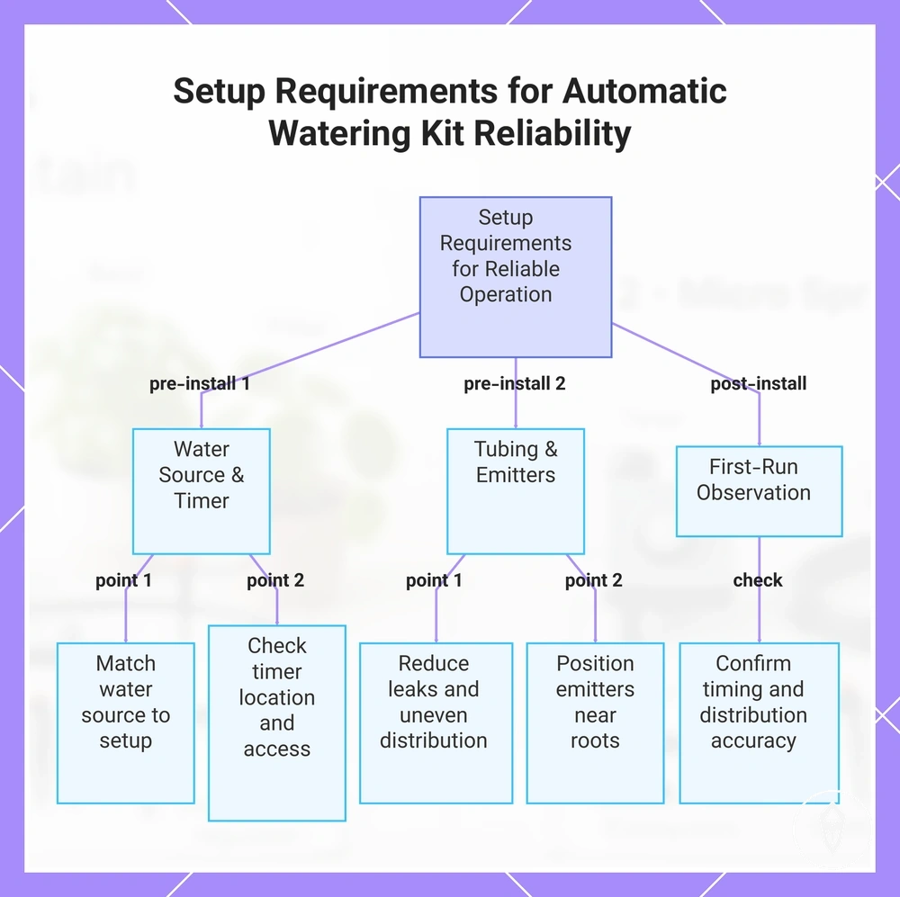 Setup Requirements for Automatic Watering Kit Reliability