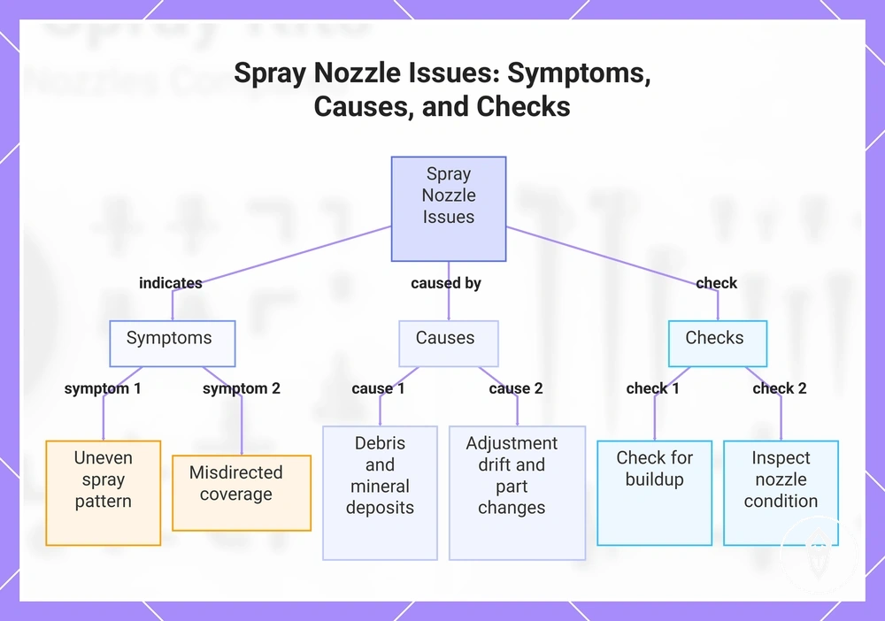 Spray Nozzle Issues: Symptoms, Causes, and Checks