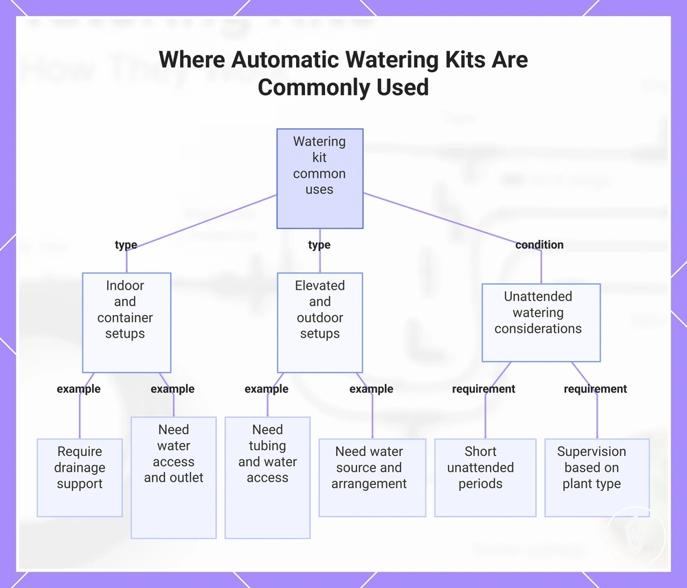 Where Automatic Watering Kits Are Commonly Used
