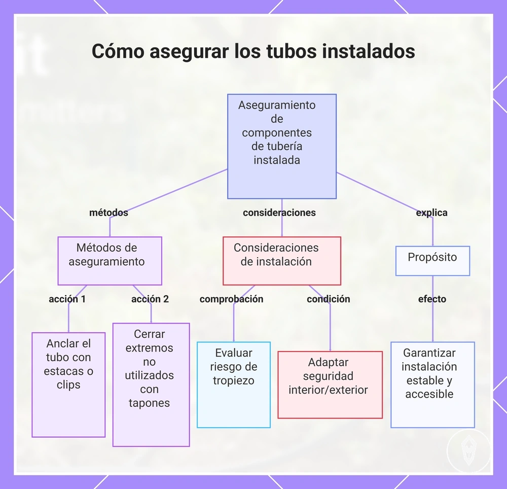 Cómo asegurar los tubos instalados