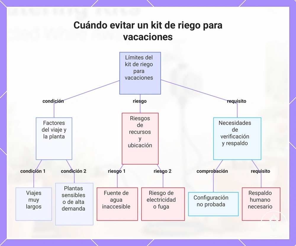Cuándo evitar un kit de riego para vacaciones