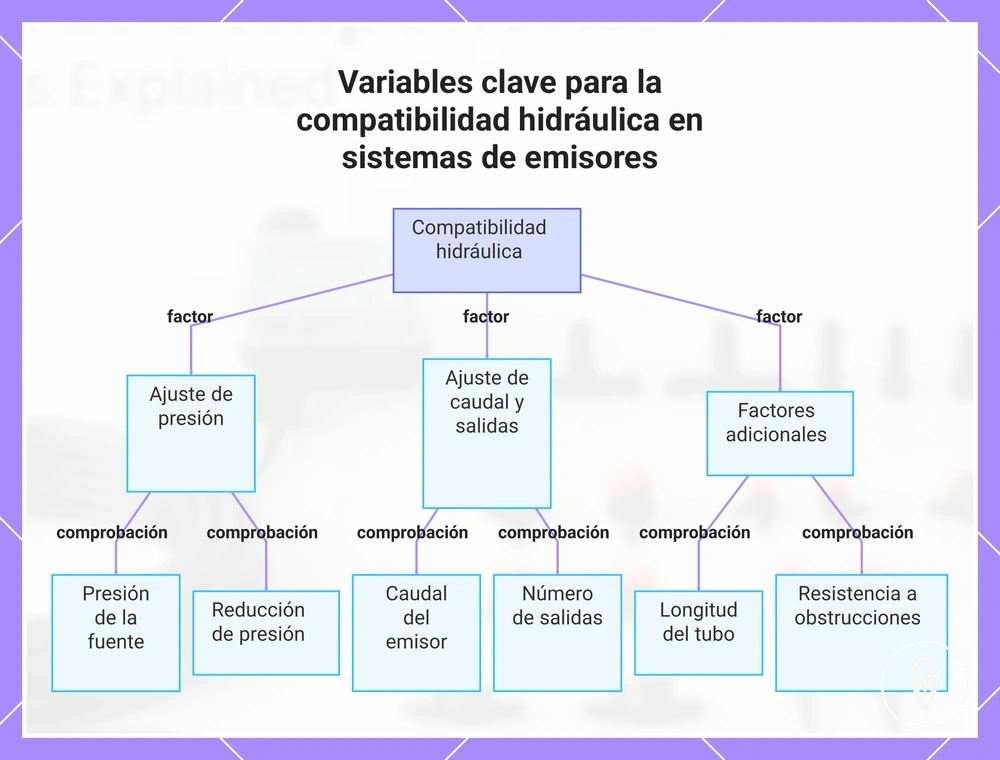 Variables clave para la compatibilidad hidráulica en sistemas de emisores