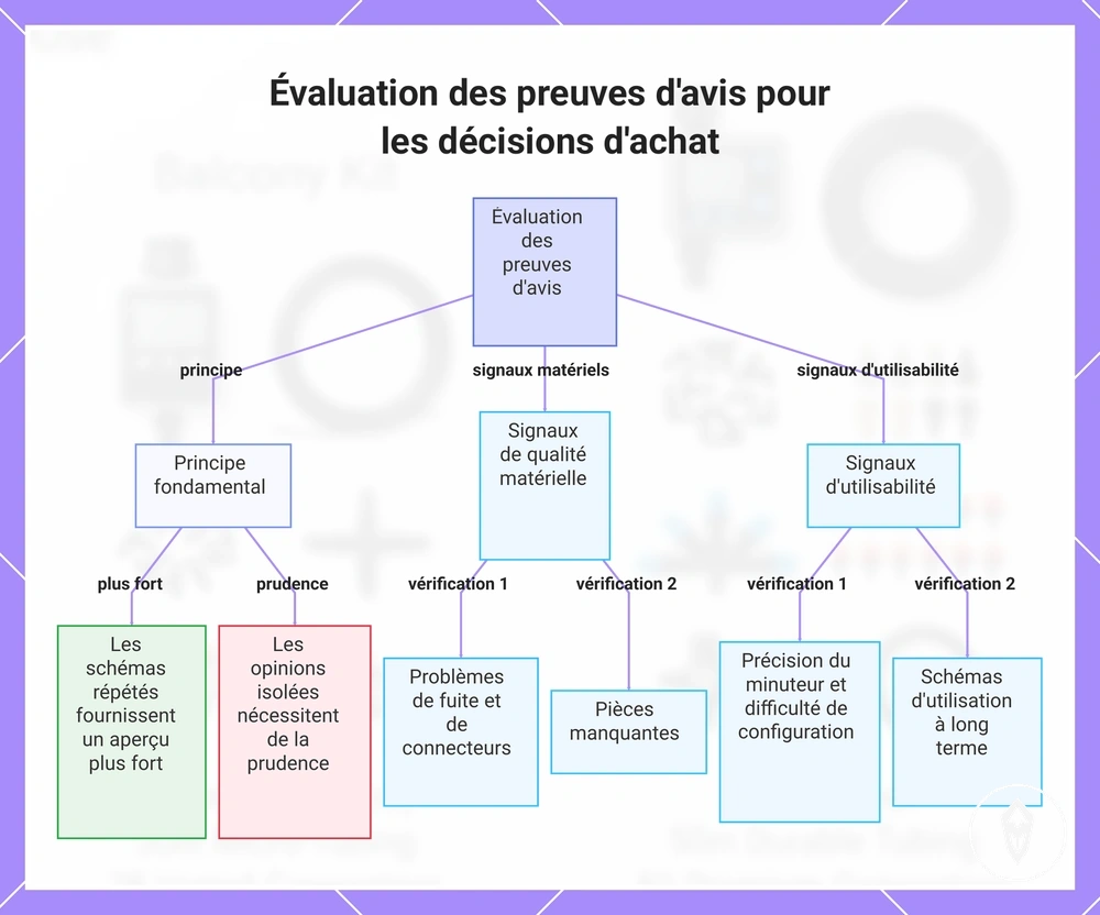 Évaluation des preuves d'avis pour les décisions d'achat