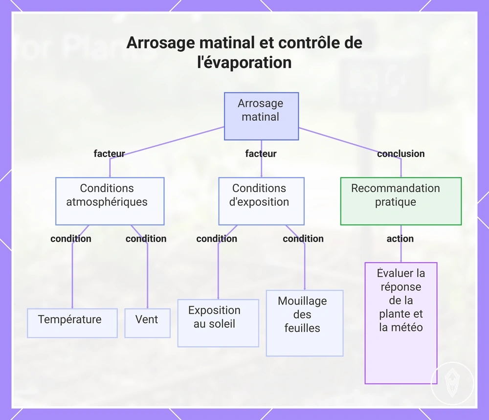 Arrosage matinal et contrôle de l'évaporation