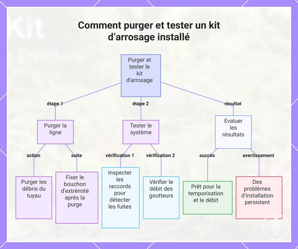 Comment purger et tester un kit d’arrosage installé