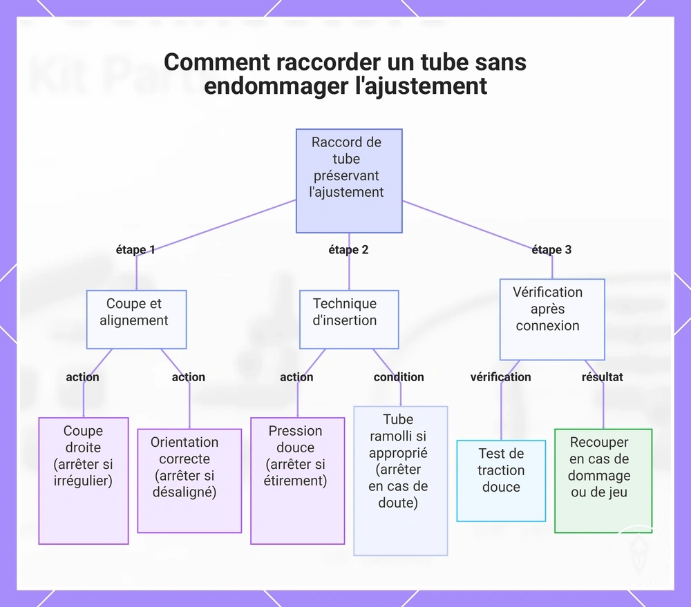 Comment raccorder un tube sans endommager l'ajustement