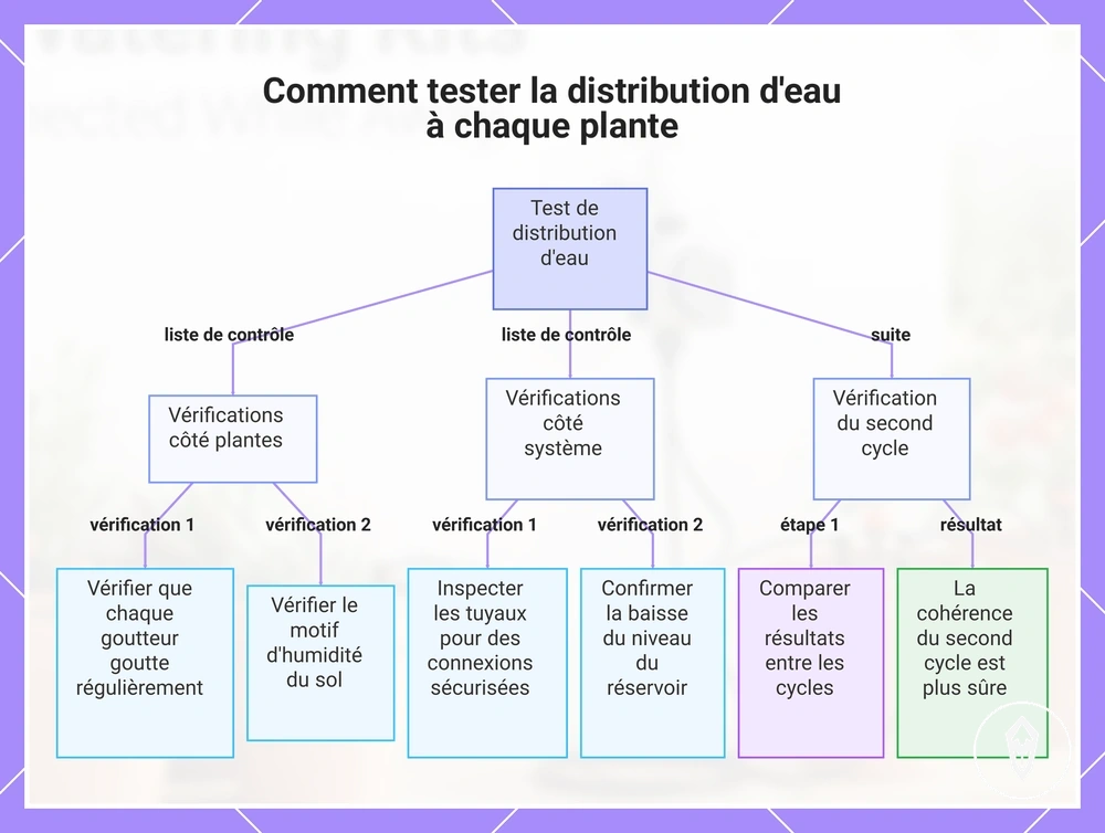 Comment tester la distribution d'eau à chaque plante