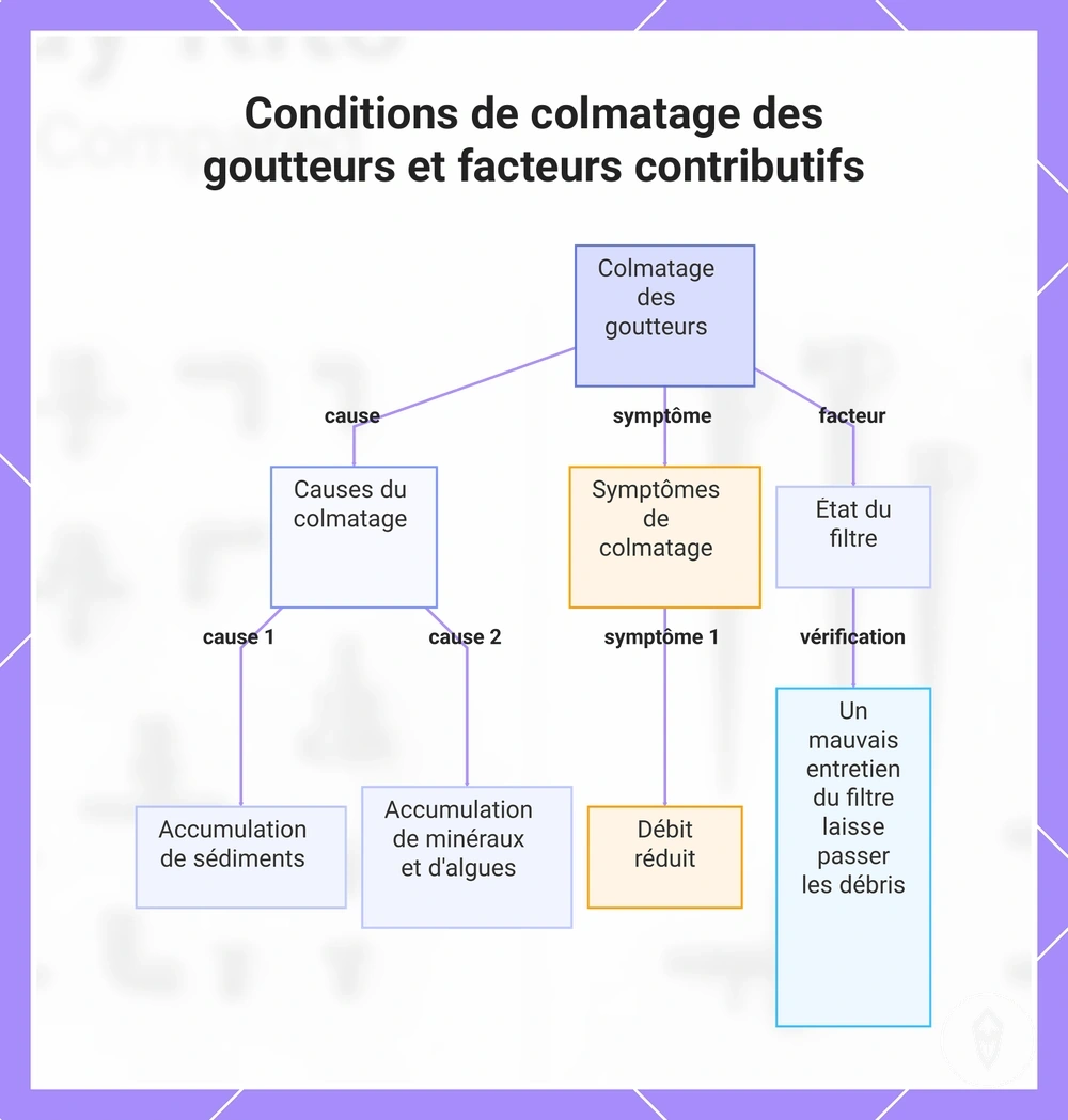 Conditions de colmatage des goutteurs et facteurs contributifs