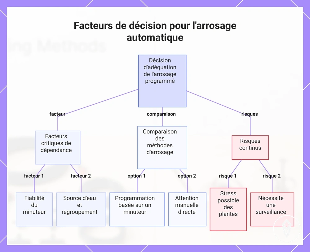 Facteurs de décision pour l'arrosage automatique