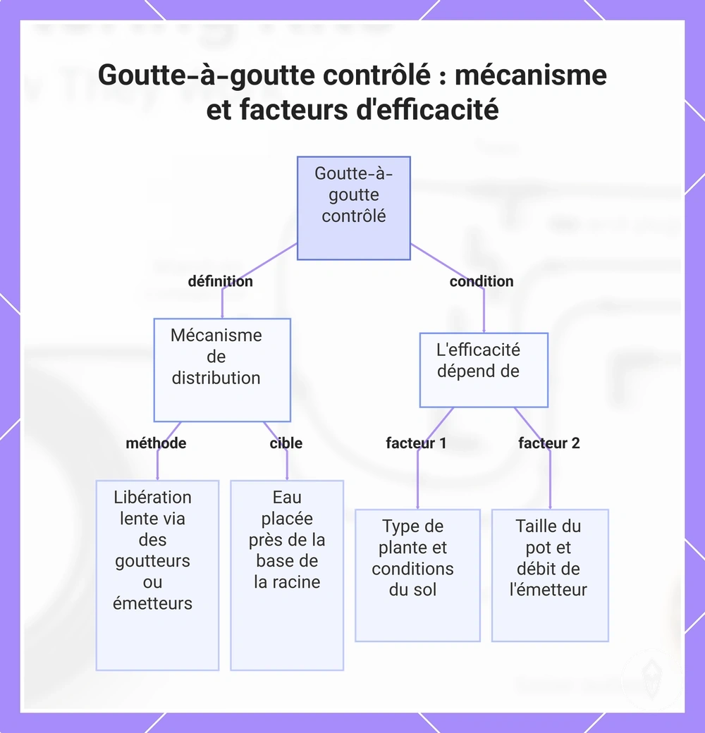Goutte-à-goutte contrôlé : mécanisme et facteurs d'efficacité