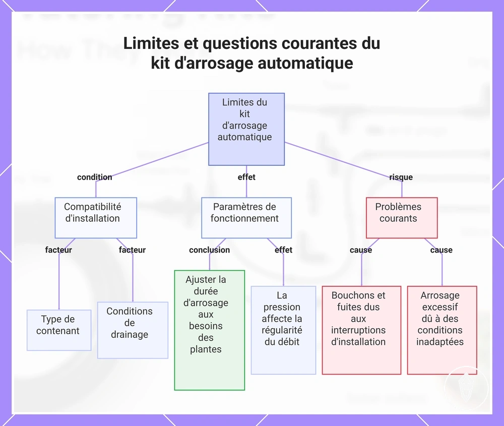 Limites et questions courantes du kit d'arrosage automatique