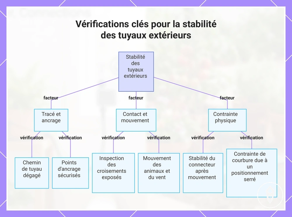 Vérifications clés pour la stabilité des tuyaux extérieurs