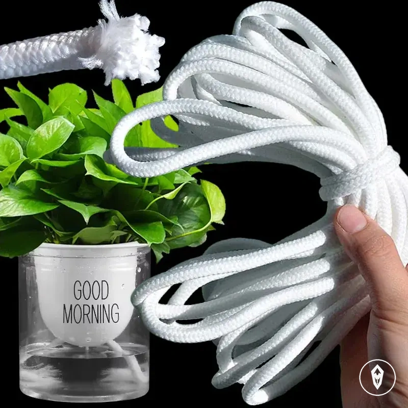 Cordão pavio de autoirrigação para plantas em vasos e sistemas de rega nas férias