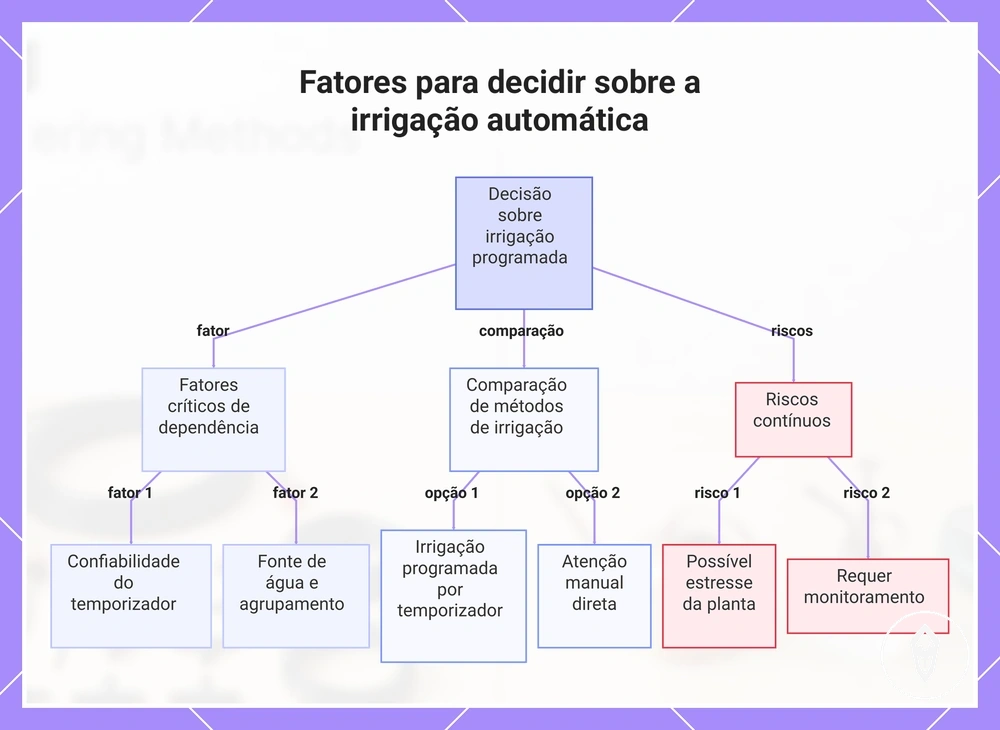 Fatores para decidir sobre a irrigação automática