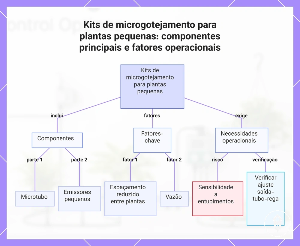 Kits de microgotejamento para plantas pequenas: componentes principais e fatores operacionais