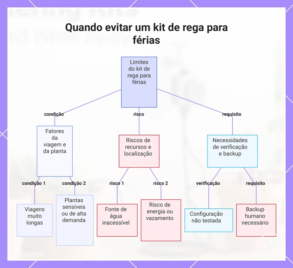 Quando evitar um kit de rega para férias