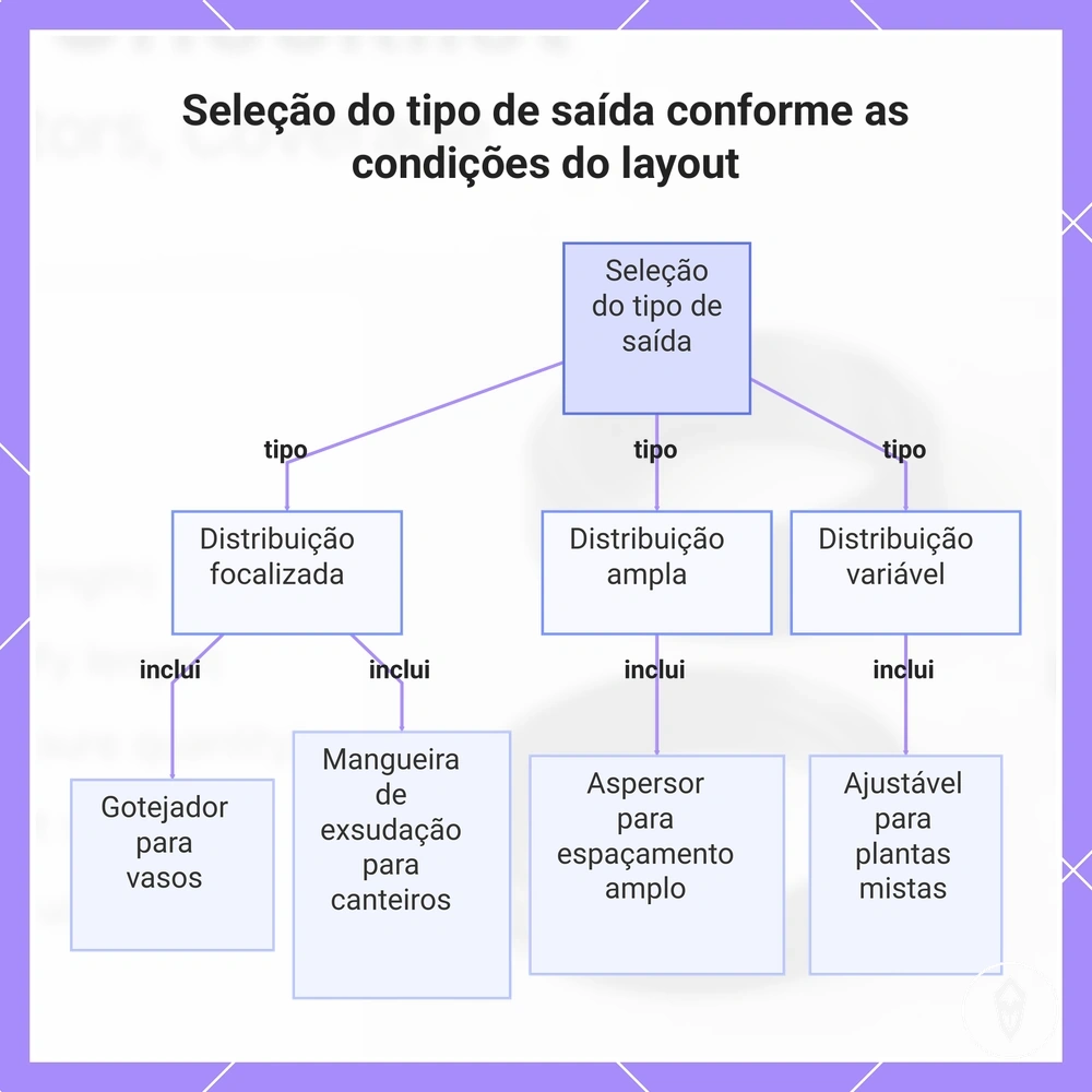Seleção do tipo de saída conforme as condições do layout