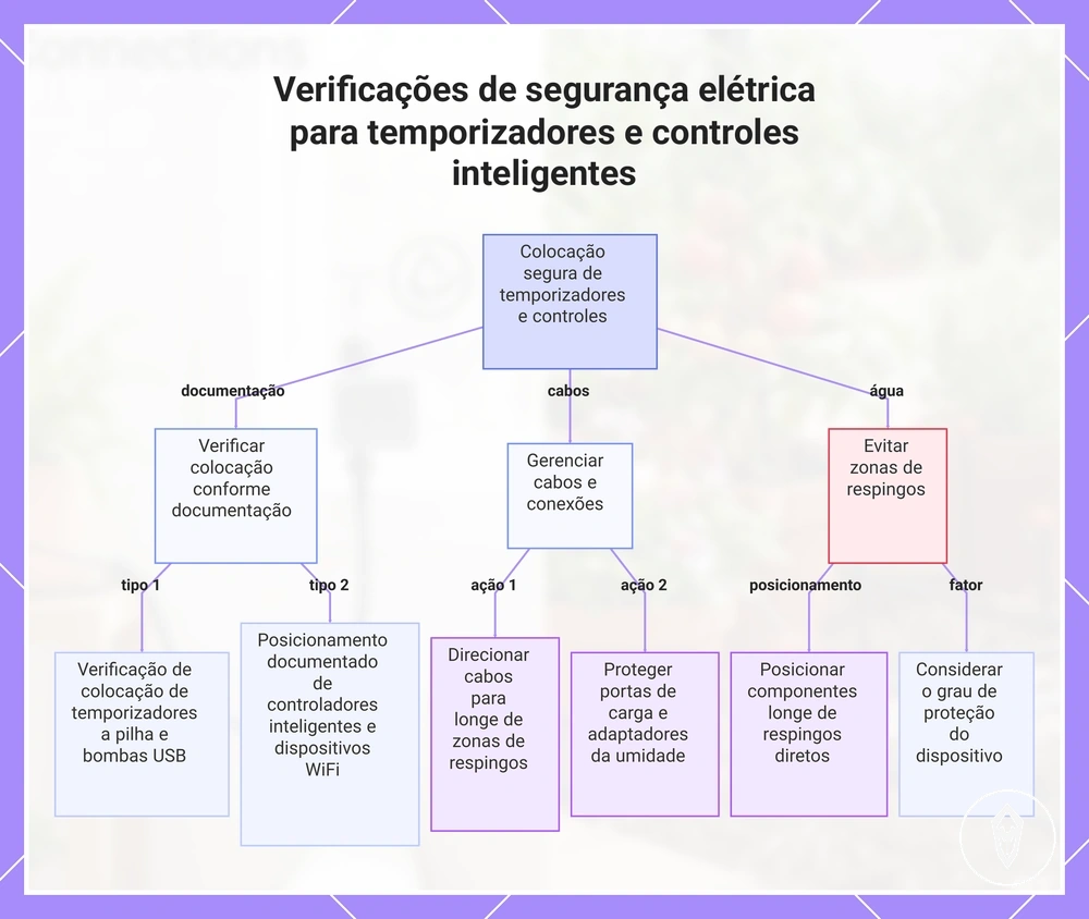 Verificações de segurança elétrica para temporizadores e controles inteligentes
