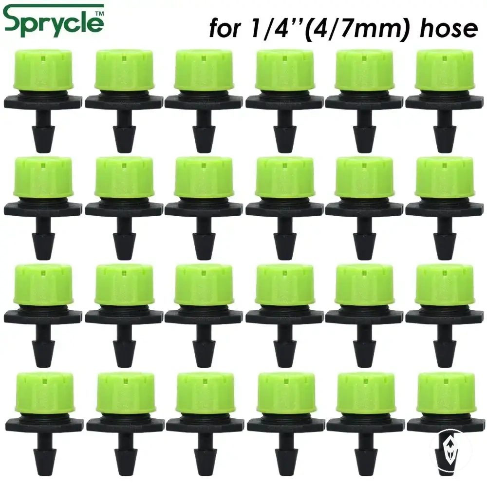 Bahçe sulamasında 4/7 mm hortum için ayarlanabilir damla fıskiye damlatıcıları