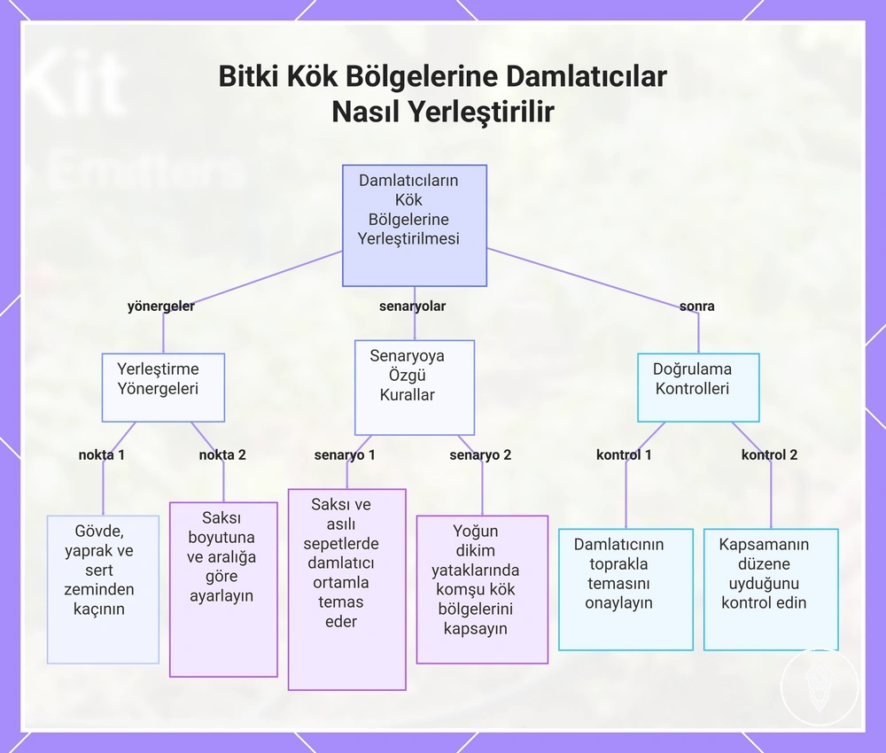 Bitki Kök Bölgelerine Damlatıcılar Nasıl Yerleştirilir