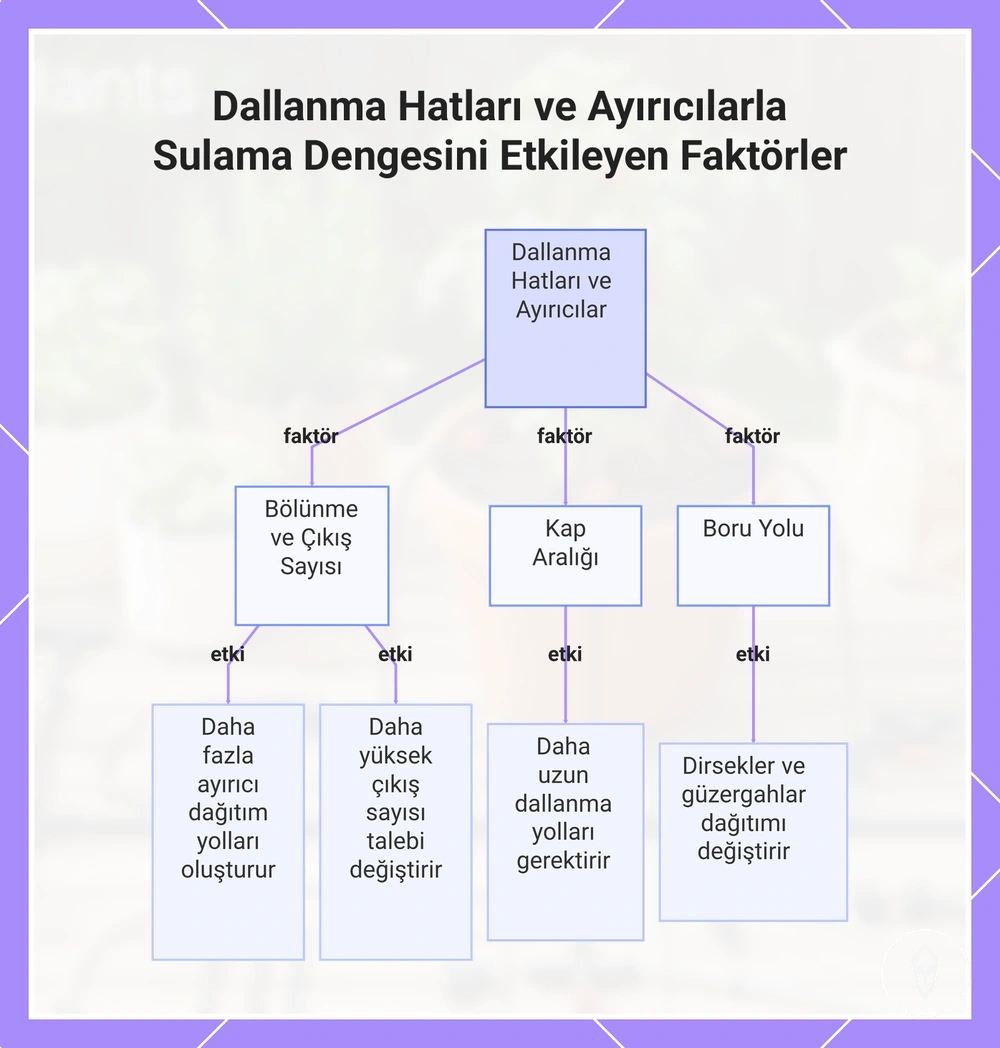 Dallanma Hatları ve Ayırıcılarla Sulama Dengesini Etkileyen Faktörler