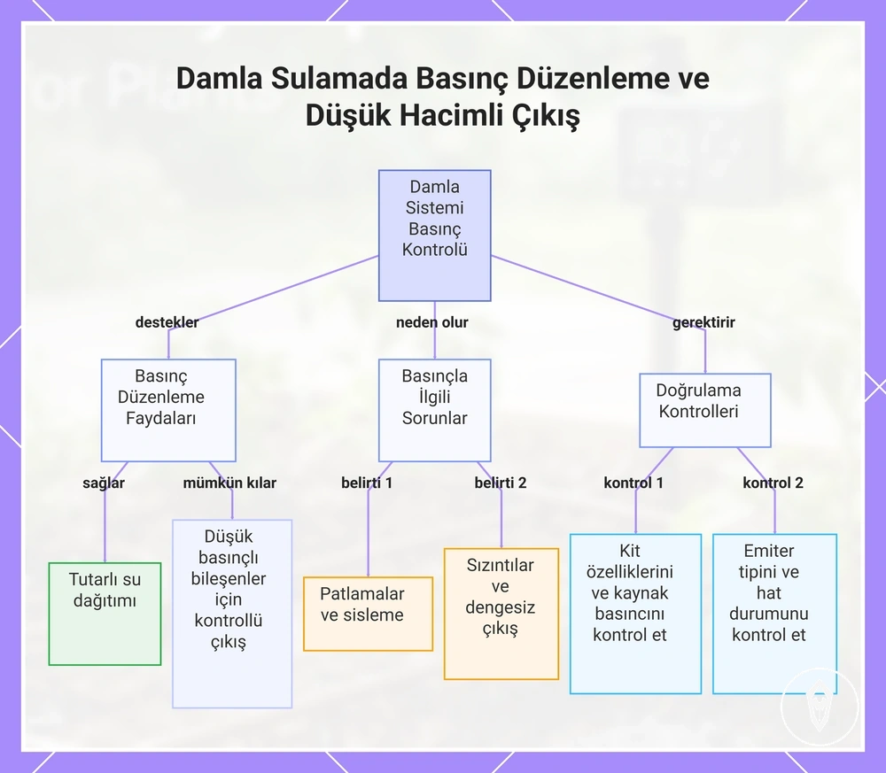 Damla Sulamada Basınç Düzenleme ve Düşük Hacimli Çıkış