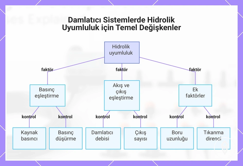 Damlatıcı Sistemlerde Hidrolik Uyumluluk için Temel Değişkenler