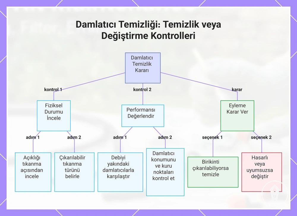 Damlatıcı Temizliği: Temizlik veya Değiştirme Kontrolleri