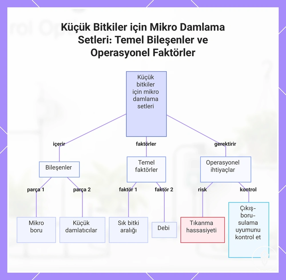 Küçük Bitkiler için Mikro Damlama Setleri: Temel Bileşenler ve Operasyonel Faktörler