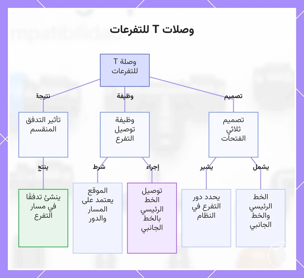 وصلات T للتفرعات