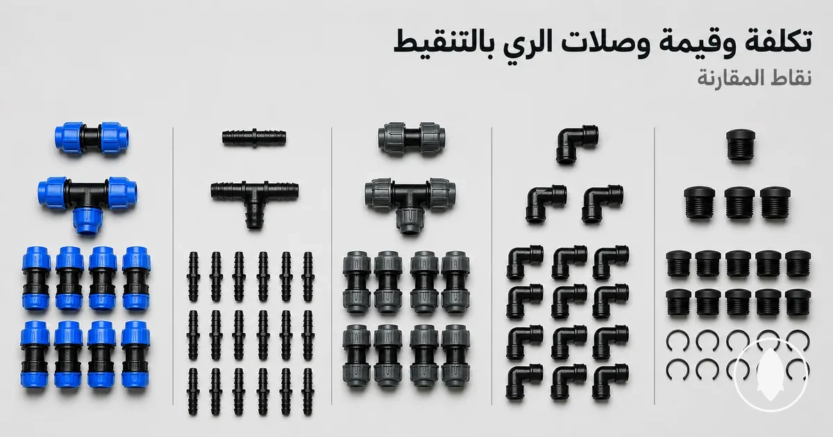 وصلات ري بالتنقيط مجمعة حسب النوع والكمية لمقارنة القيمة