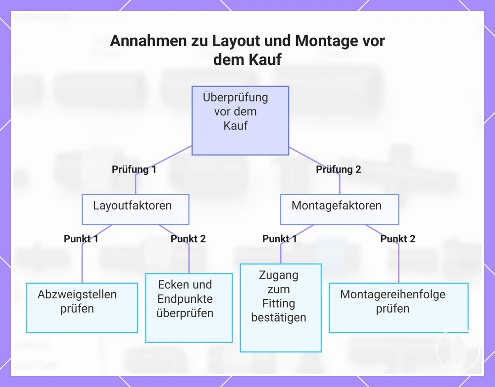 Annahmen zu Layout und Montage vor dem Kauf