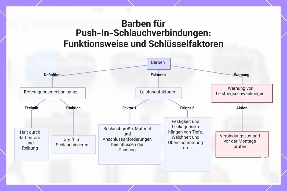 Barben für Push-In-Schlauchverbindungen: Funktionsweise und Schlüsselfaktoren